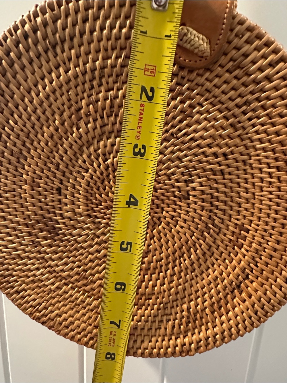 Round Woven Crossbody Bag in Brown - Picture 8 of 8